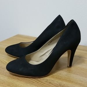 Mango black suede 4" pumps EUC sz 9/9.5 EU 40